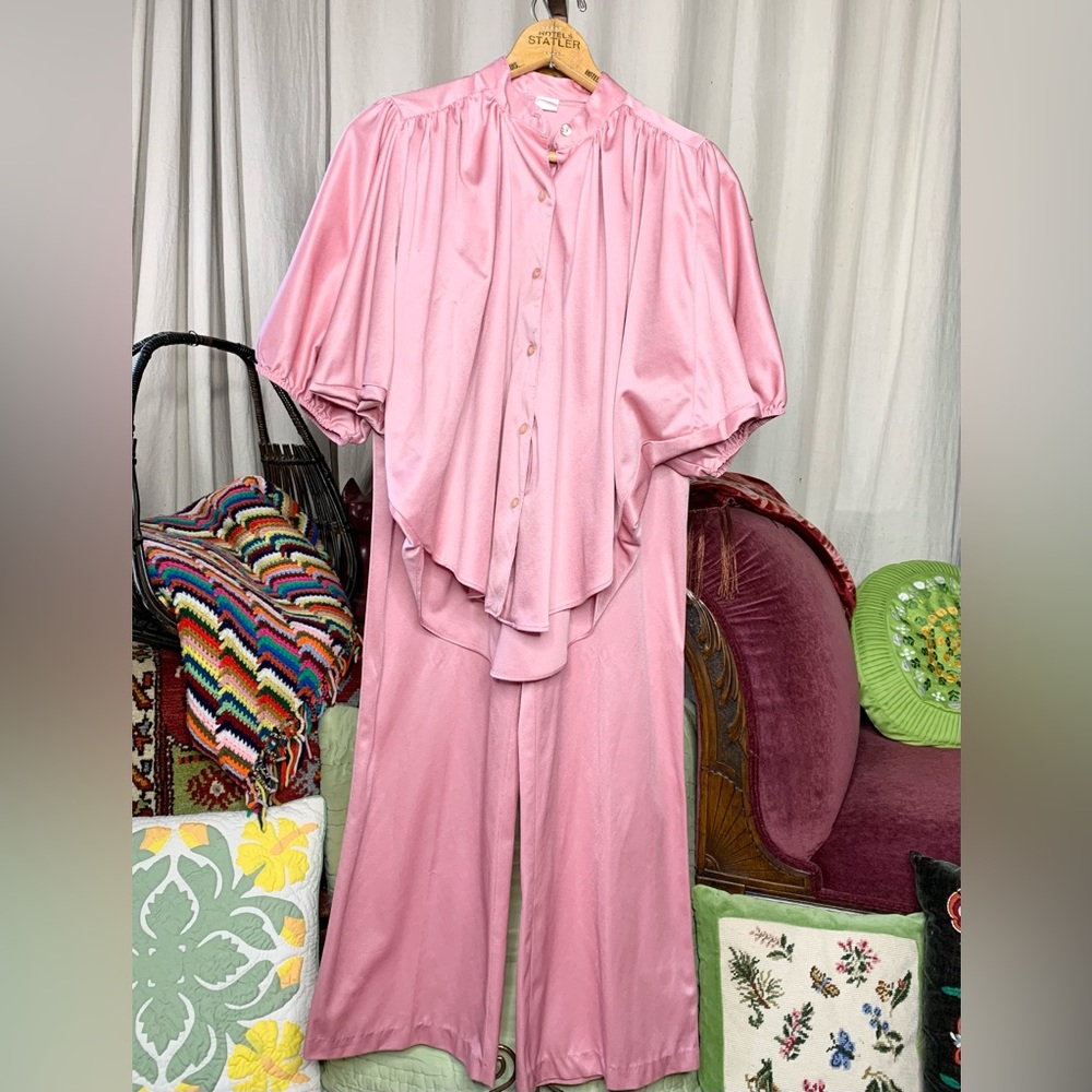 70s Pink Cocoon Lounge Set - Picture 1 of 10
